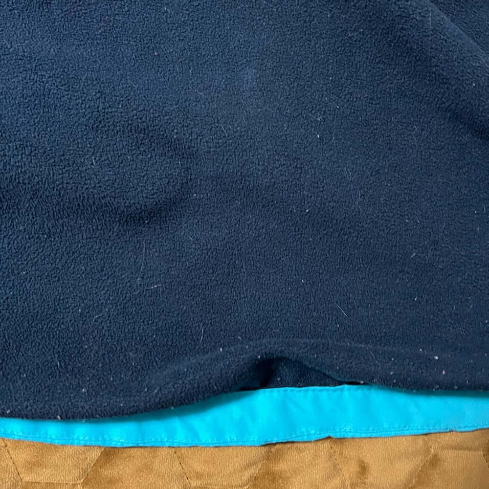 Lands' End Kids' Medium Size 8 Two-Tone Blue Waterproof Raincoat Winter - Picture 8 of 14